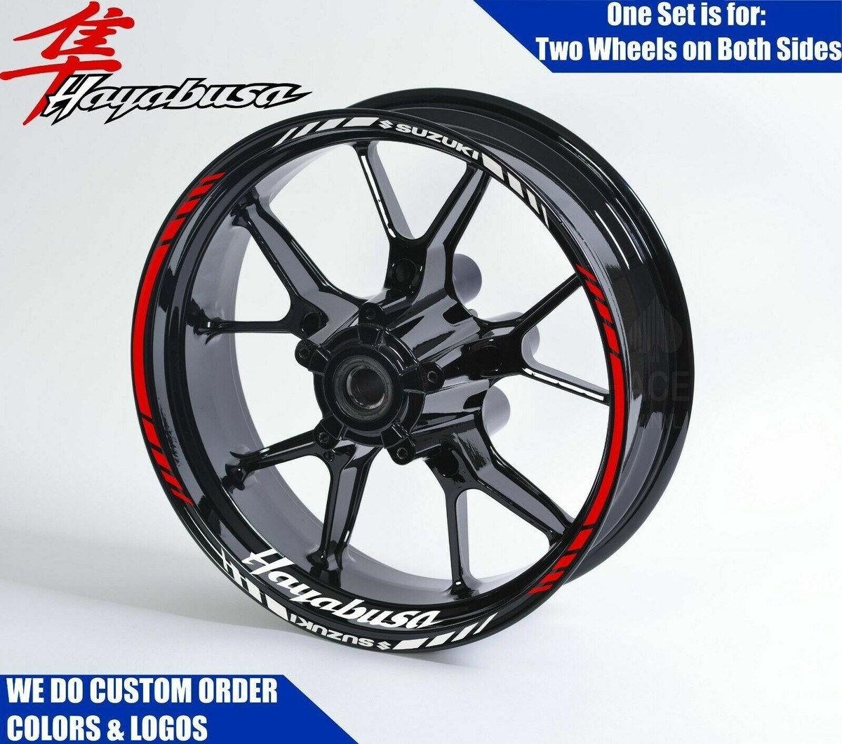 Suzuki GSX1300R Hayabusa Wheel Decals Rim Stickers Stripes GSX