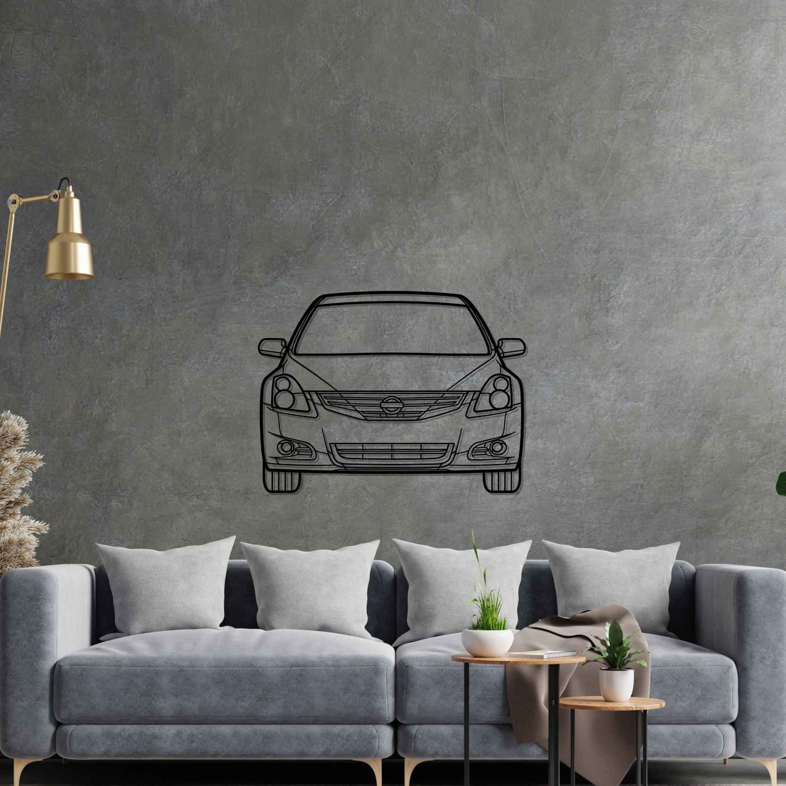 Wall Art Home Decor 3D Acrylic Metal Car Auto Poster USA Silhouette Altima