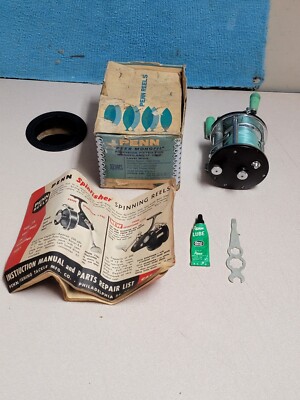 Vintage Penn Peer 109-MS Reel Monofil Salt Water Level-Wind Mint-Green Complete