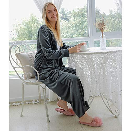 Women's Cozy Velvet Memory Foam House Slipper, Ladies Fuzzy Bedroom 9-10 Pink - Picture 6 of 7