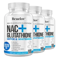 NAC Glutathione w Vitamin C Skin Whitening Bleaching Anti-Agin&Dark Spot Remover