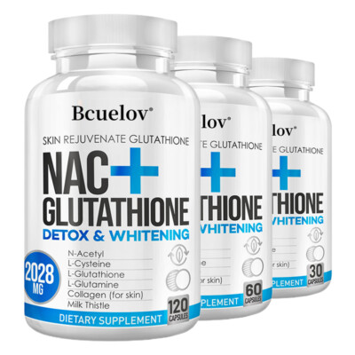 nac glutathione and vitamin c NAC Glutathione w Vitamin C Skin Whitening Bleaching Anti-Agin&Dark Spot  Remover