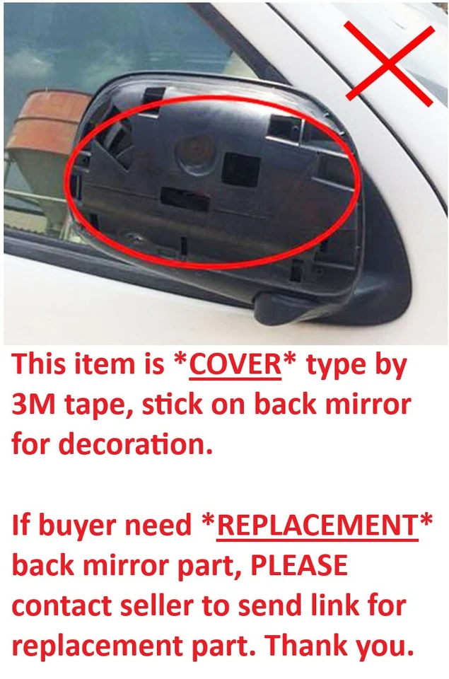 CUBIERTA DE ESPEJO LATERAL NEGRO MATE ALA PARA ISUZU RODEO DMAX D-MAX SE ADAPTA 2003-2011 03 Foto 2 de 4