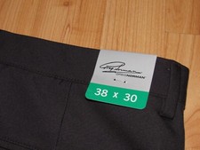 NWT New GREG NORMAN Men's 38 X 30 Golf Pants Dark Gray Flat Front Microfiber