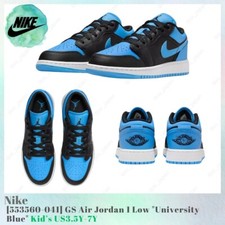 Nike GS Air Jordan 1 Low University Blue 553560-041 Kid's US3.5Y-7Y NEW