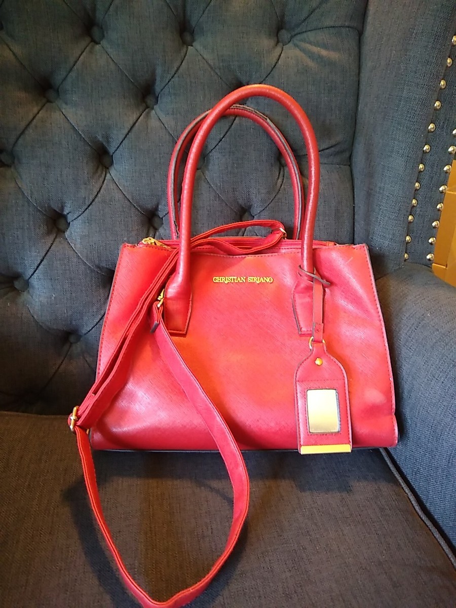 Christian Siriano Handbag for Payless Red Double Handle Purse w