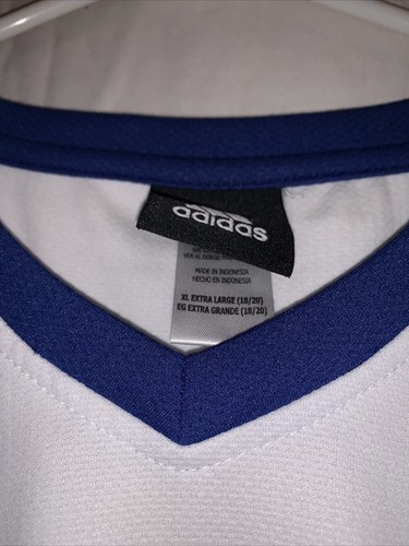 Chicago Cubs Athletic Fit Shirt | Size Youth XL (18-20), Adidas, White, Blue - Picture 2 of 4