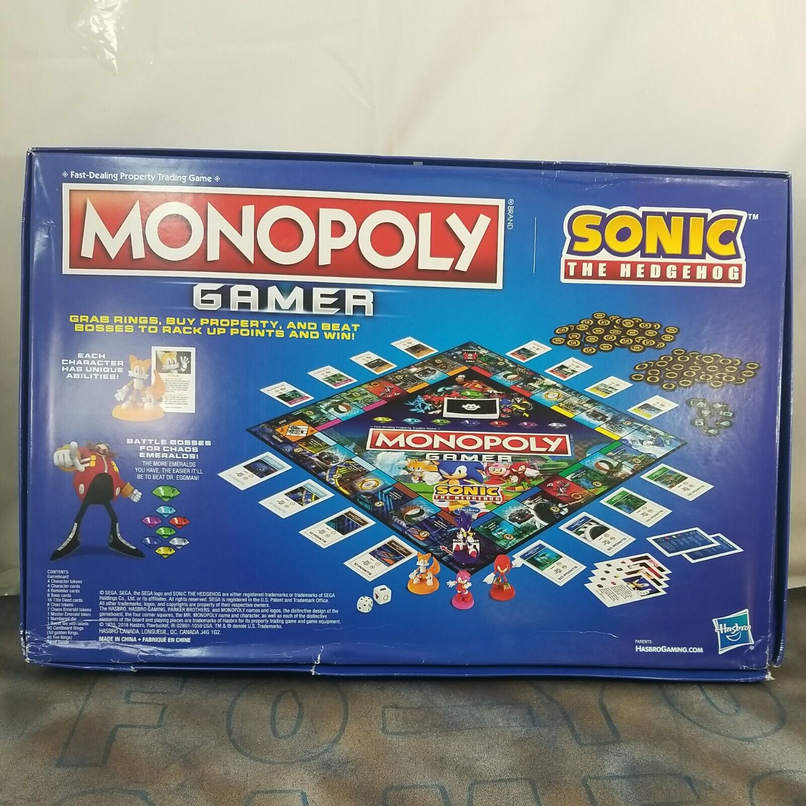 Monopoly Gamer Sonic The Hedgehog Edition Board Game 