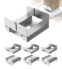 6 PCS 6X6 Post Base for Concrete Interal 5.5X5.5 Deck Post Anchor Wood to Concre