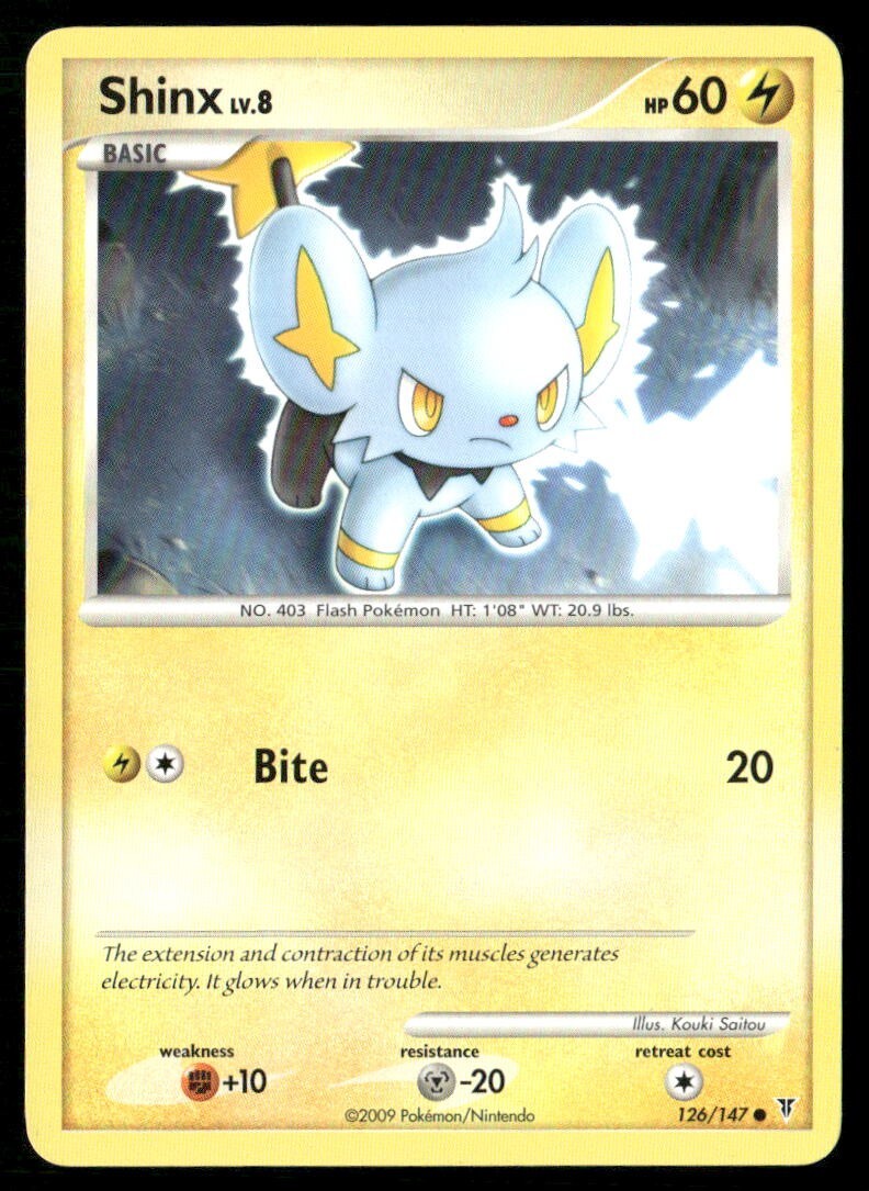 2009 Platinum - Supreme Victors Set Pokemon Card 126  Shinx LP
