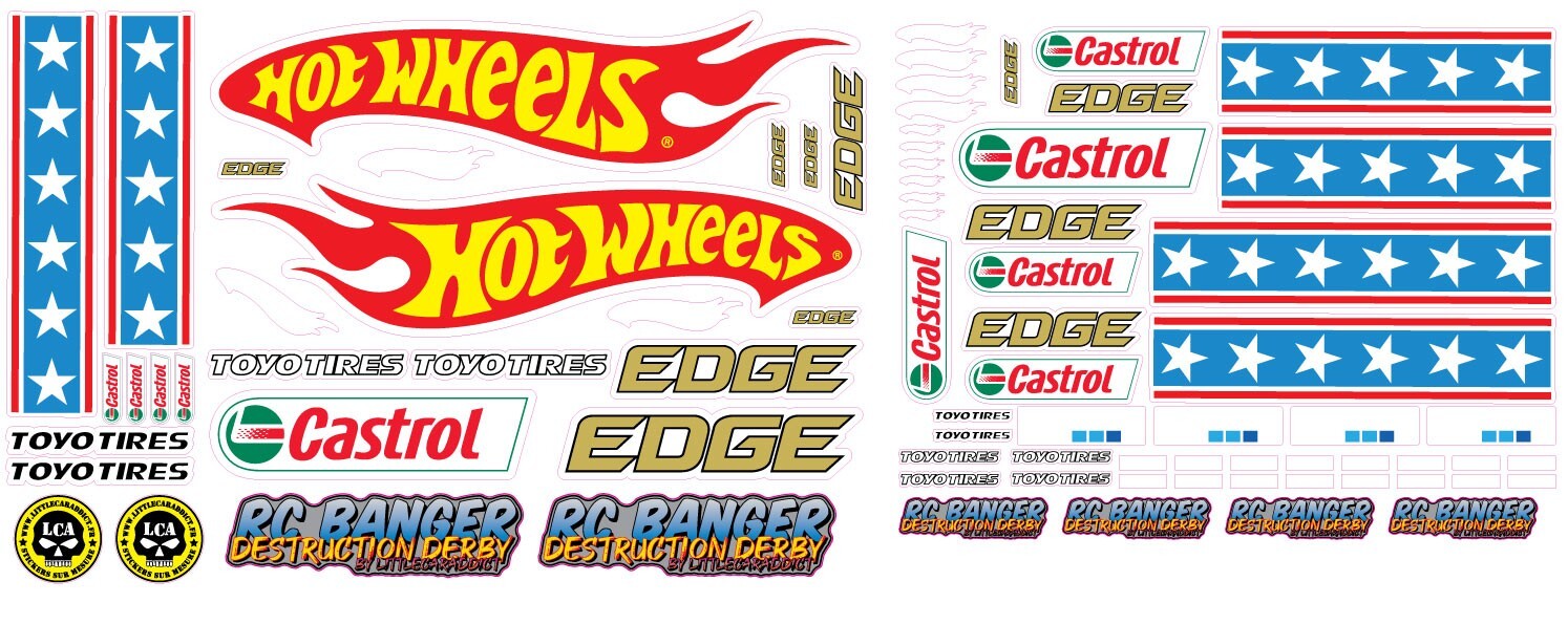 Rc Banger Sticker, Demolition Car, Kamatec, Derby, 1:12, Rac