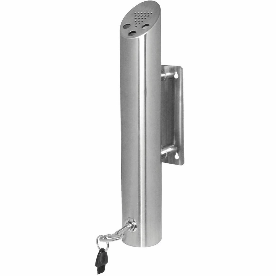 Bolero Cylinder Wall Mounted Ashtray Smoking Cigarette Bin - Easy Emptying