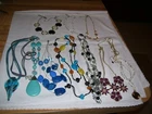 (RA) Lot #1 Vintage Costume Jewelry Necklaces Turquoise? From Estate