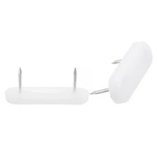 40pcs Nail on Furniture Glides Plastic Double Pins Furniture Sliders