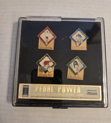 ATLANTA 1996 OLYMPIC '' PEDAL POWER '' CYCLING  4 PIN SET