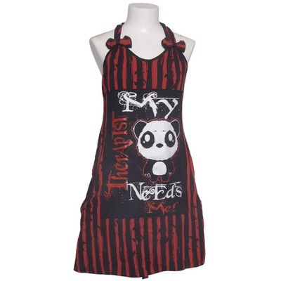 Killer Panda, Kleid, Größe: L, Rot/Schwarz, Print, Damen #sOX