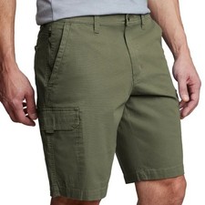 Copper Oak Men s Cargo Shorts Green Size: 38 Cotton Flex Waist 10 Inseam, NEW