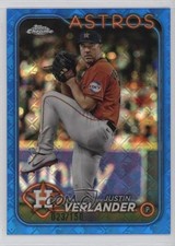 2024 Topps Chrome Logofractor Edition Blue Refractor /150 Justin Verlander 13ql