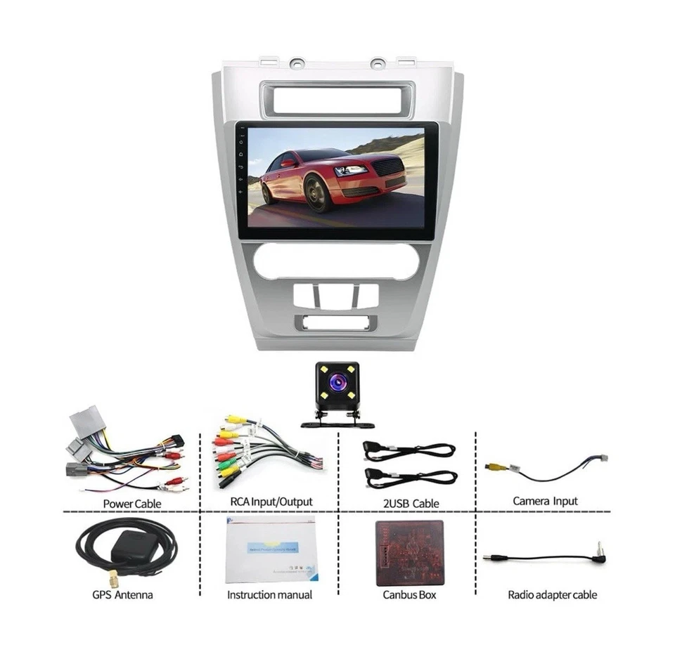 Double Din Car Stereo Android 13 for Ford Fusion 2010 2011 2012 10 Inch 2.5D ... - Image 4 of 4