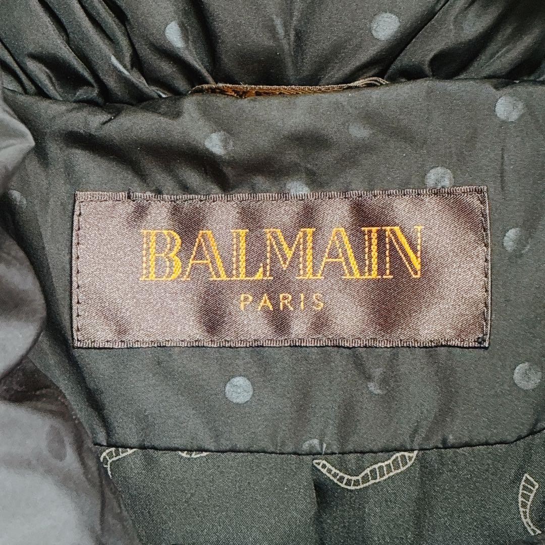 Balmain Down Coat with Fur Dot Pattern Black, War… - image 4