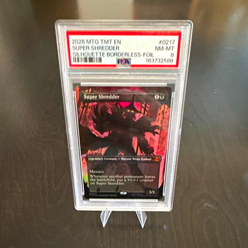 Magic: The Gathering 2020 TMNT Super Shredder 0217 Borderless Foil PSA 8💫