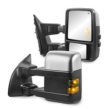 Power Heated Towing Mirror Compatible with 1999-2007 Chrome Smoke Turn Signal