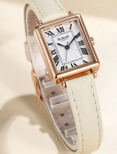 Classic and Modern Secreto Leather wrist watc...