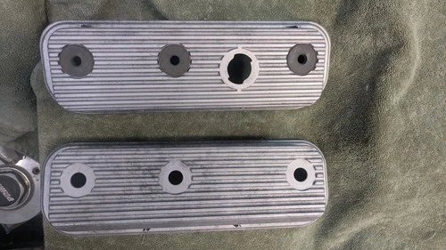 1986-1988 OLDS BUICK PONTIAC ALUMINUM FINNED VALVE COVERS 3.8 V-6 25518546-47 GM