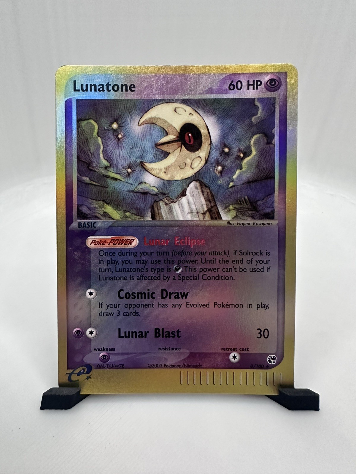 Pokémon Card TCG Lunatone Sandstorm Reverse Holo 8/100 2003 E Reader