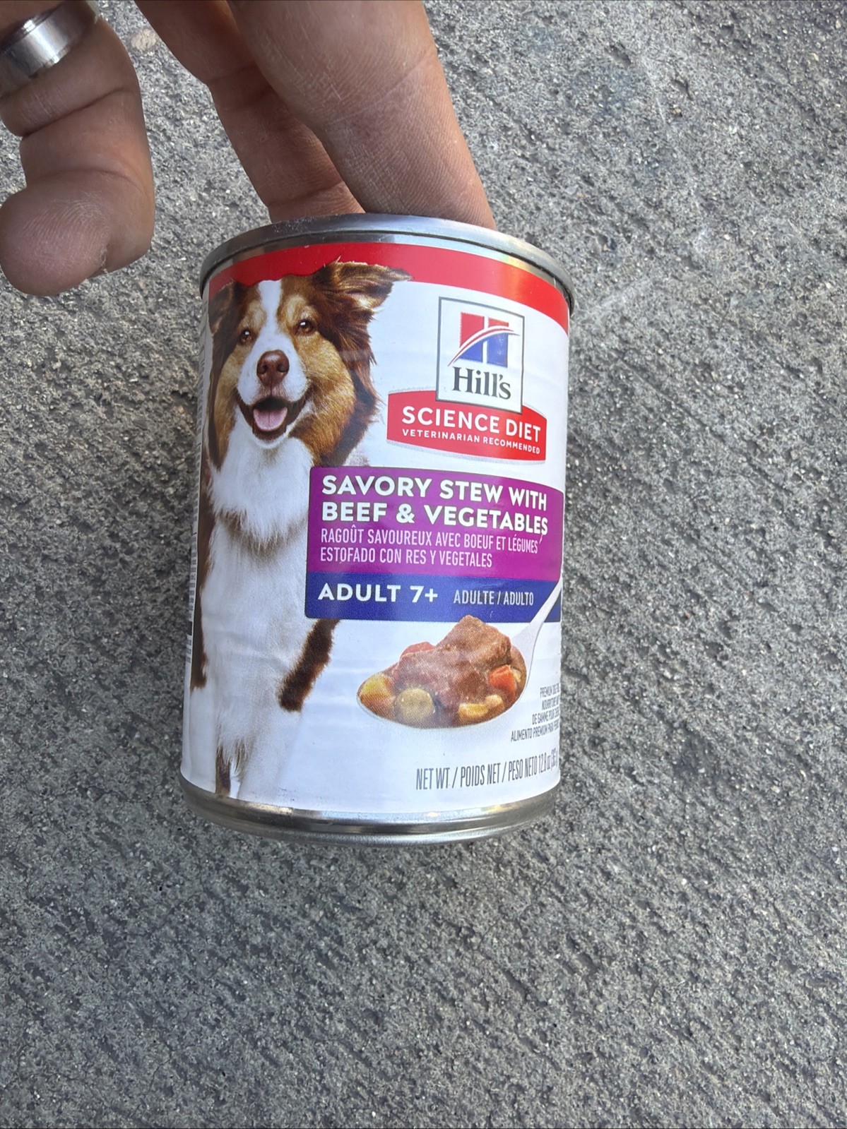 Hills Science Diet Dog Food, Adult 7+, Savory Stew with Beef & 12.8 oz,  12 Pack
