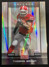 THOMAS BROWN 2008 Donruss Elite #129 Rookie Card RC #938/999 NFL Falcons. rookie card picture