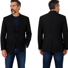 Jos A. Bank 100 Cashmere Sport Coat Blazer 42R Black 2 Button Classic Luxury