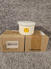 Set Of 3 Ceramic/porcelain Baby Food Storage Containers With Lids And Inside...