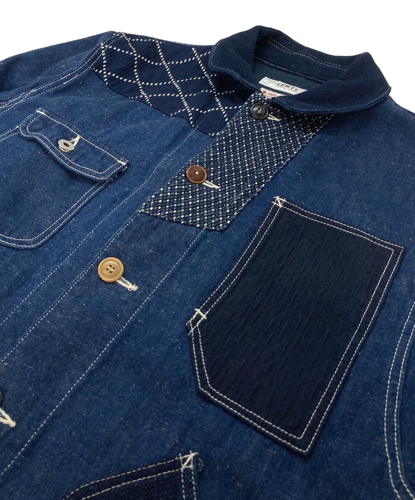 FDMTL Patchwork Coverall Denim Outerwear Light Ou… - image 6