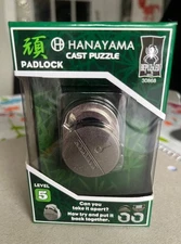 Brain teaser Puzzle Padlock Hanayama Metal Mensa Rated Level 5 New in Box