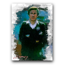 Tom Flores #3 Art Card Limited 27/50 Edward Vela Signed (Oakland Raiders)