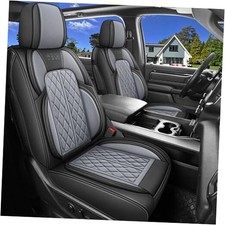 Car Seat Cover Custom Fit for Dodge Ram 1500 2500 Front Seat Pair Black  Grey