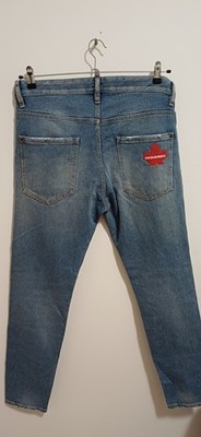Original DSQUARED2 Jeans - Mod. Skinny Dan - Größe 42 IT - Patch Maple Leaf