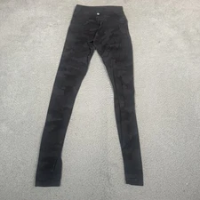 Lululemon Pants Womens 2 Black Leopard Camo Align High Rise Athletic Gym Legging