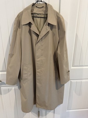 Vintage Newport Harbor Men's Beige Trench Coat - Size 4XL 