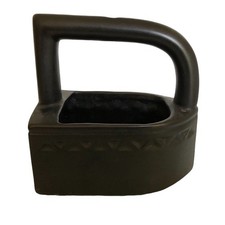 Vintage Nelson McCoy 1940-50’s Black Iron Handled Planter Vase EUC