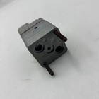 Black ARO FLUID POWER 59111 PNEUMATIC LOGIC ELEMENT with brass fitting ports and ASOS label on white background.