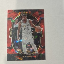 Malaki Branham Rookie Red Cracked Ice 2022-23 Panini Select No.95 Spurs