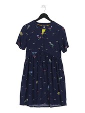 Joules A-Line Midi Dress UK6 in Blue
