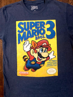 Vintage SUPER MARIO BROS. 3 Nintendo T-shirt 2014 Trademark Sz Medium