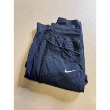 Nike Sherpa Trim Track Pants Black Athletic Joggers Women's Size S 89