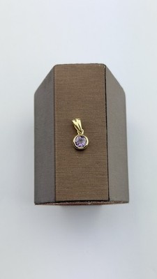 Amethyst Pendant 9ct  Gold , Vintage And Hallmarked , Brazilian Amethyst