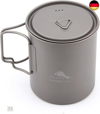 TOAKS Outdoor Camping Titan Cup und Titan Topf (a-750ml Becher)