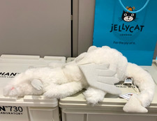 Jellycat 20-inch Snow Dragon Plush Toy with dust bag