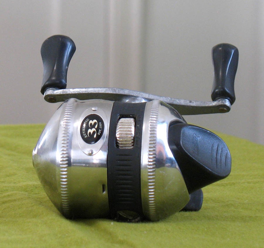 Zebco Metal Face 33 Fishing Reel in Good Working Condition